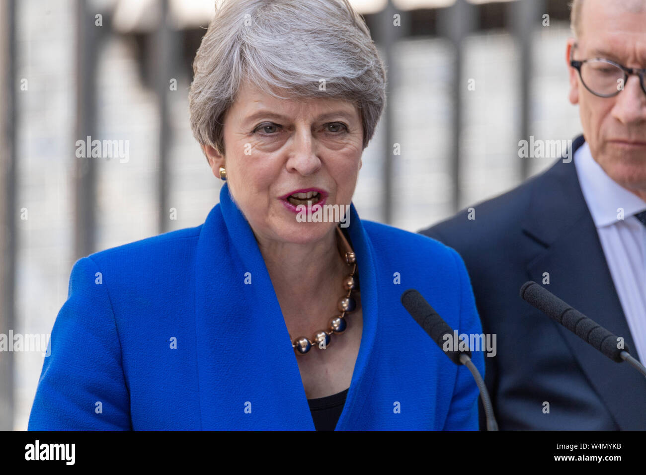 Londres, Royaume-Uni. 24 juillet 2019, Thérèse peut MP PC, Premier ministre donne son discours d'adieu au 10 Downing Street, Londres, Royaume-Uni. Ian Davidson Crédit/Alamy Live News Banque D'Images