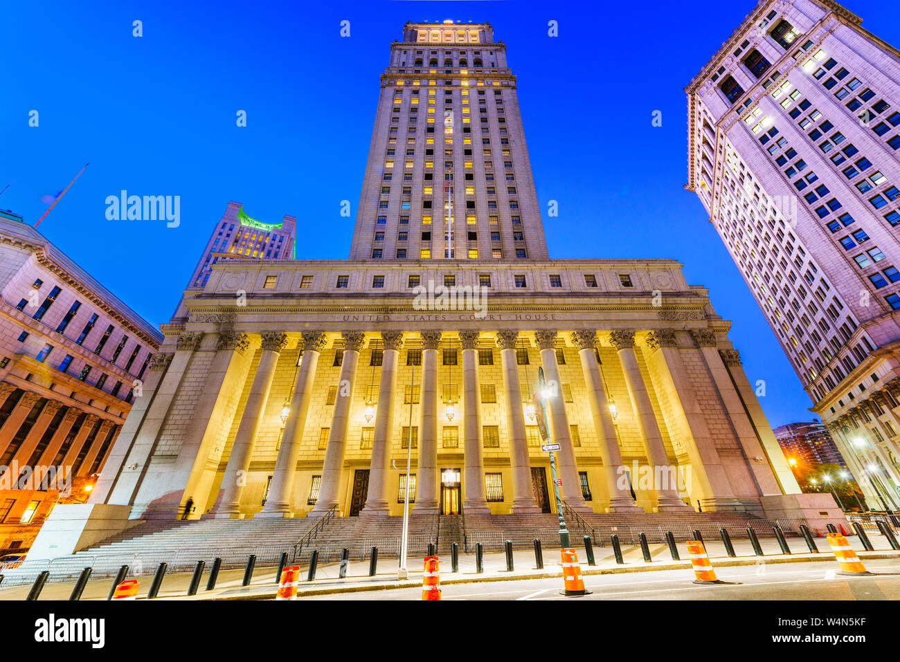 United States Court House dans le quartier de centre civique de la ville de New York. Banque D'Images
