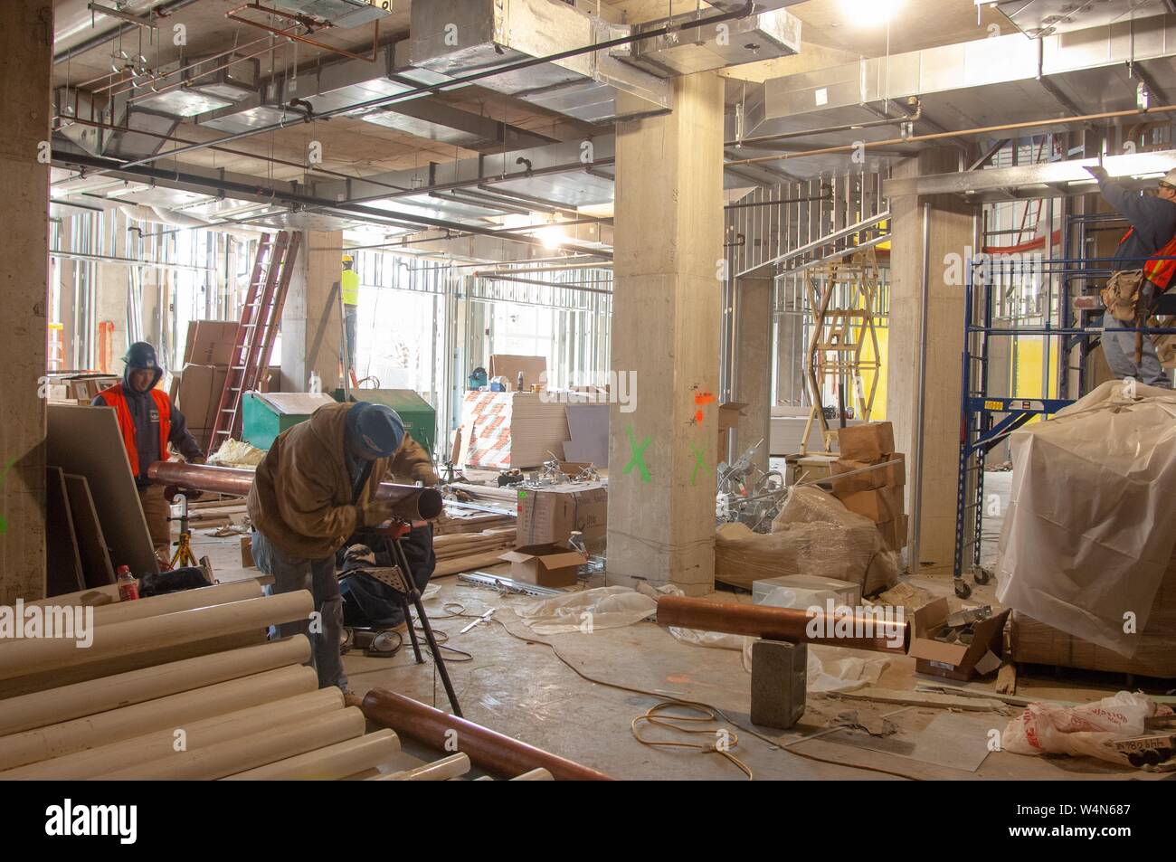 La construction de la résidence Charles communes au Homewood Campus de l'Université Johns Hopkins de Baltimore, Maryland, le 5 avril 2006. À partir de la collection photographique de Homewood. () Banque D'Images