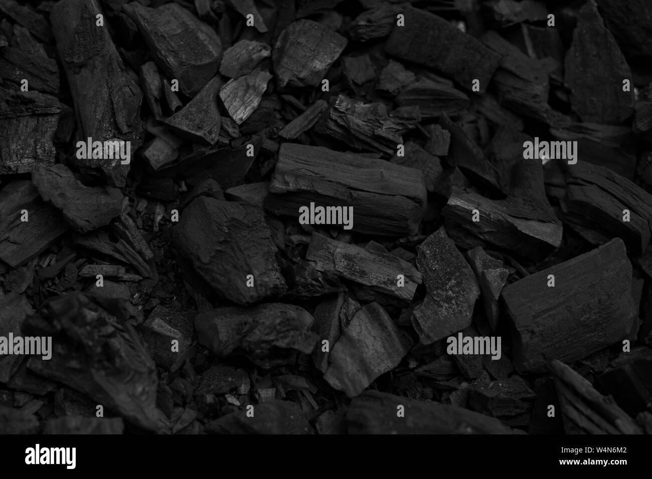 Morceaux de charbon noir texture background pour barbecue Banque D'Images