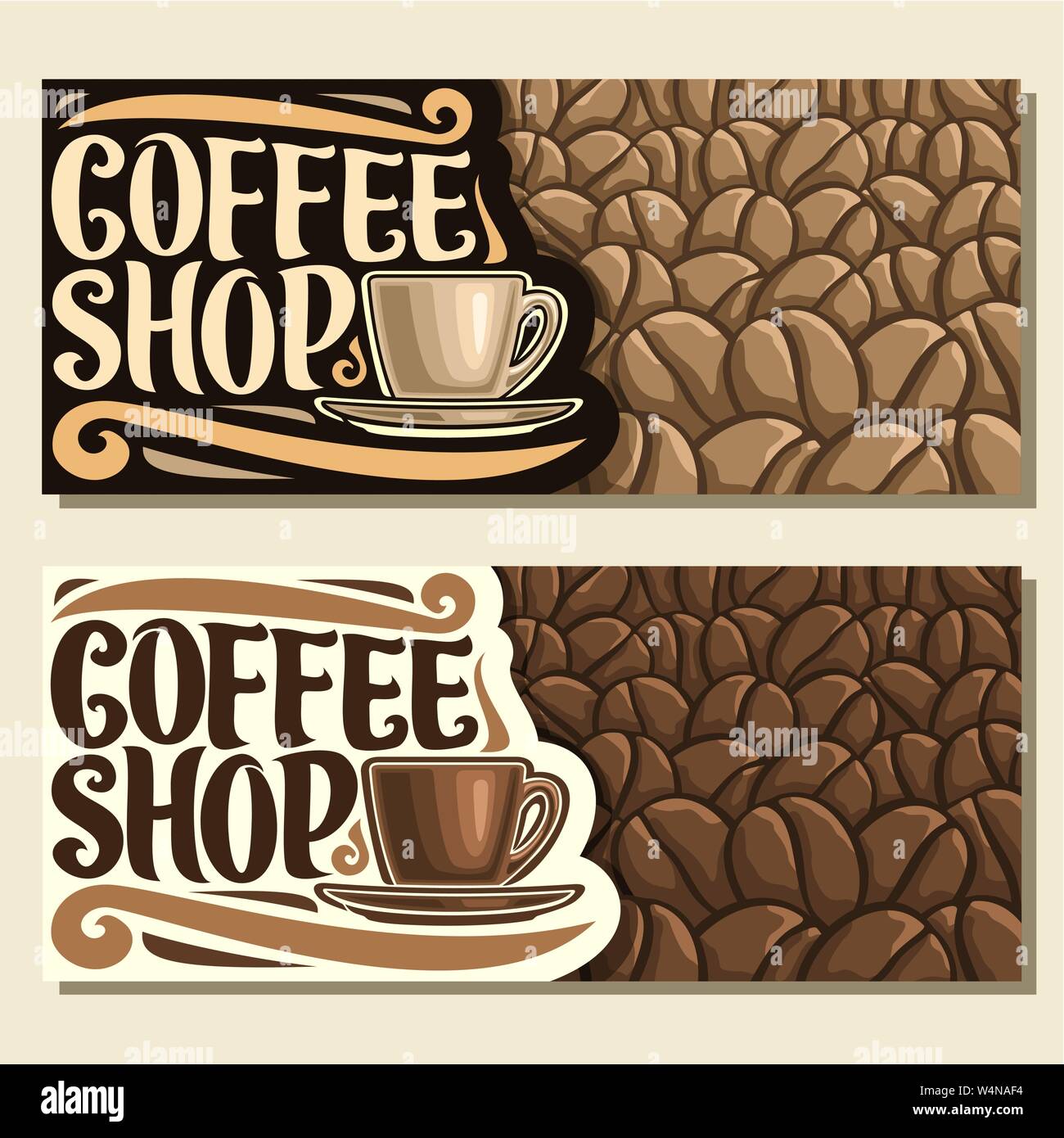Bannières vecteur pour Coffee Shop Illustration de Vecteur