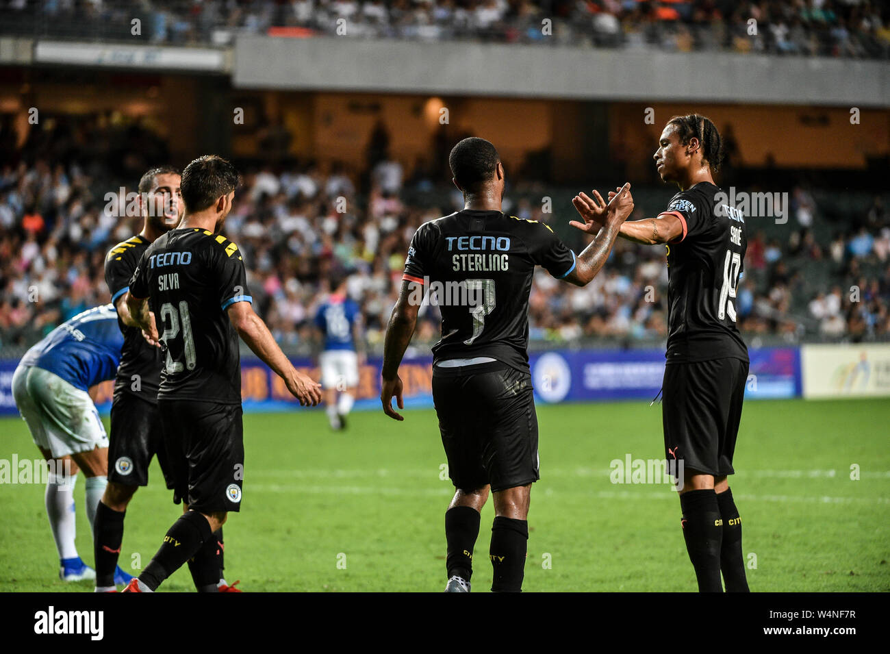 Hong Kong, Hong Kong SAR, Chine 24 juillet 2019. Kitchee FC vs Manchester City Football Club amical de pré-saison au stade de Hong Kong, Causeway Bay. Man Banque D'Images