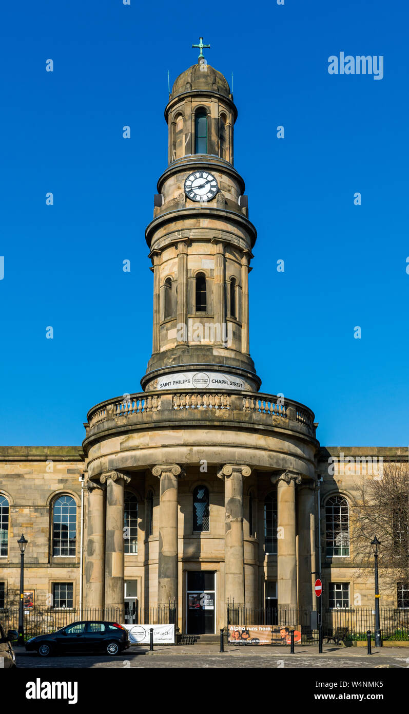 Eglise de Saint Philip avec Saint Stephen, Chapel Street, Salford, Manchester, Angleterre, Royaume-Uni. Sir Robert Smirke, 1825 Banque D'Images