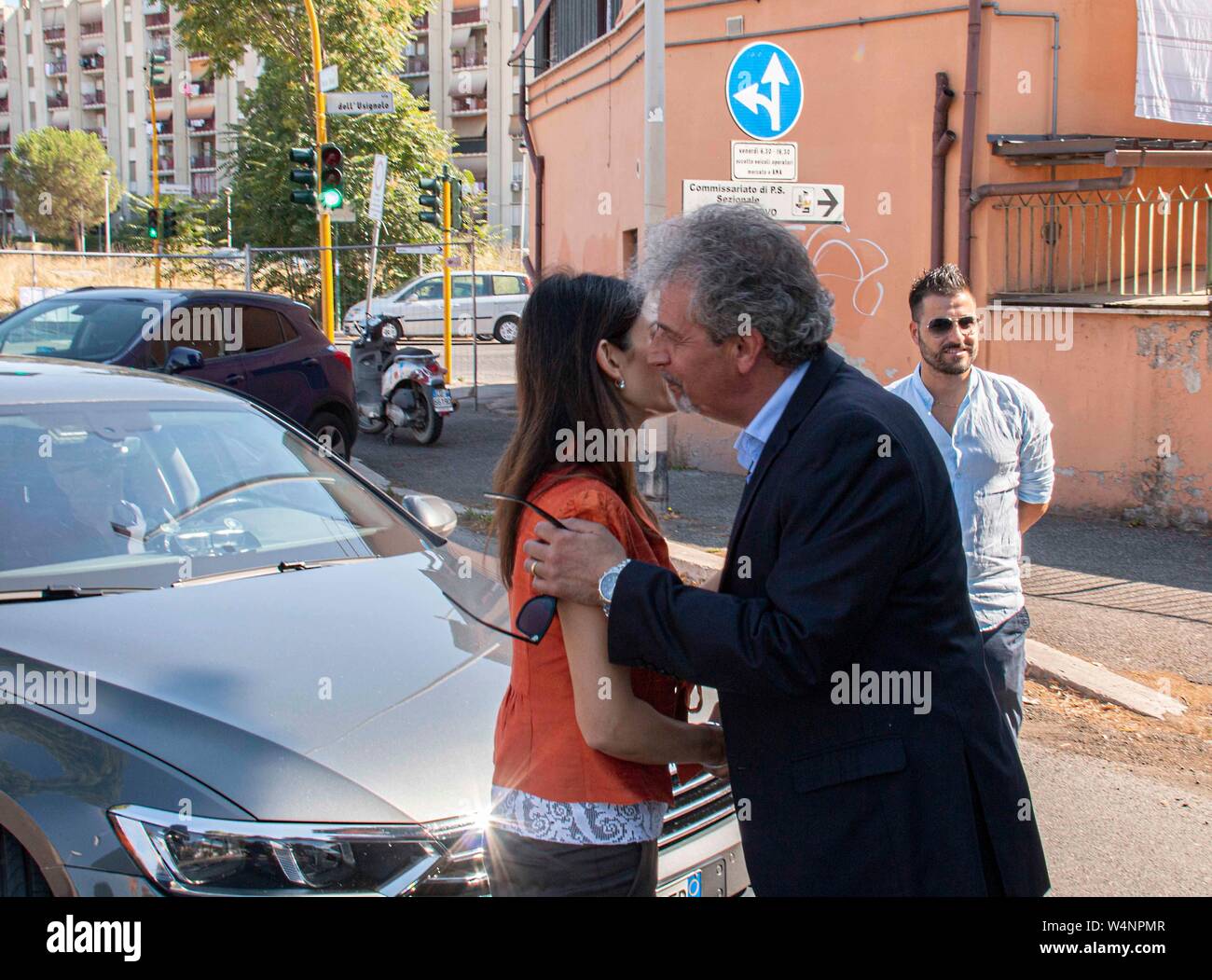 Roma , la Sindaca Virginia Raggi , visita , Via Walter Tobagi Banque D'Images