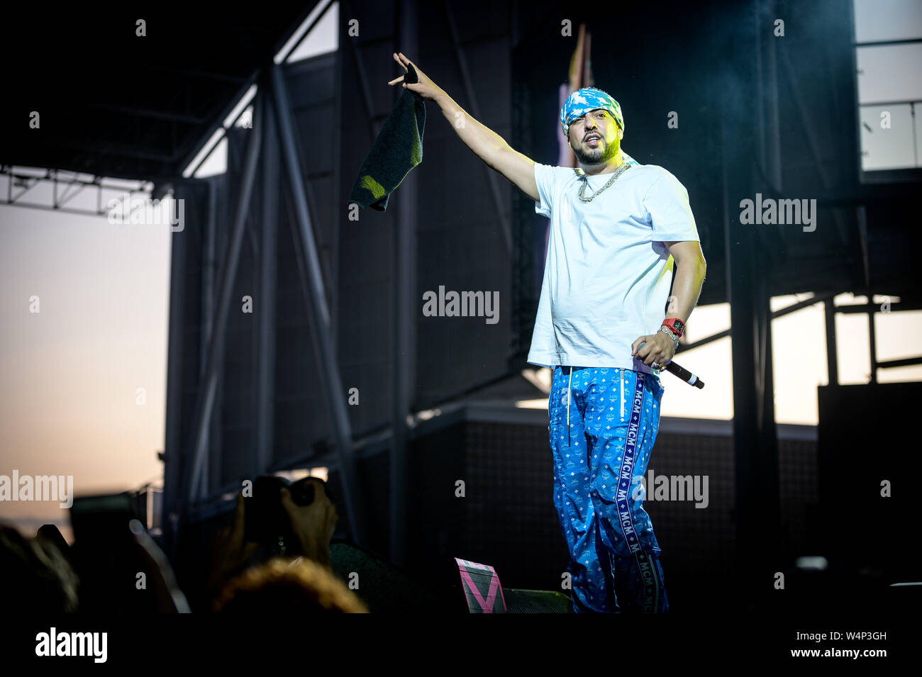 Juillet 23, 2019, Toronto, Ontario, Canada : le rappeur américain, chanteur , auteur-compositeur, producteur, entrepreneur, et de tenue de la FRENCH MONTANA effectue au stade de Budweiser à Toronto. (Crédit Image : © Igor Vidyashev/Zuma sur le fil) Banque D'Images
