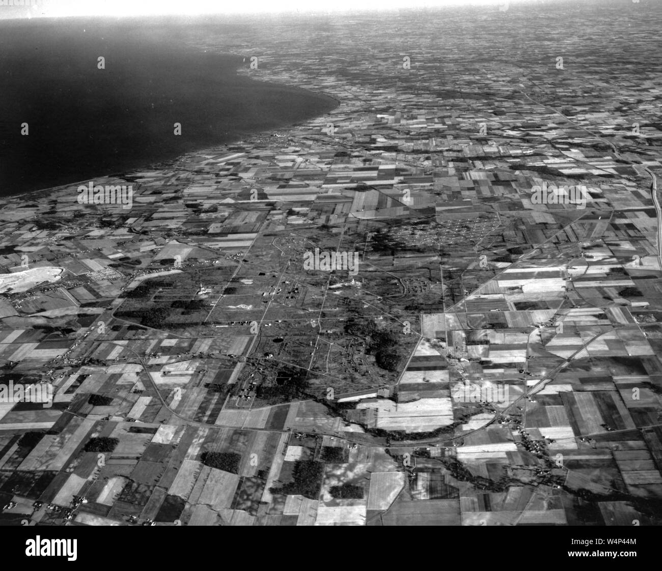 Vue aérienne de l'Plum Brook Station près du lac Érié, John H Glenn Research Center à Lewis Field, Cleveland, Ohio, 1960. Droit avec la permission de la National Aeronautics and Space Administration (NASA). () Banque D'Images
