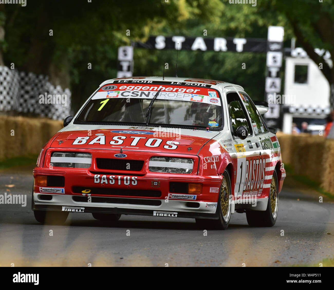 Gianfranco Brancatelli, Ford Sierra Cosworth RS500, Shootout Final, Goodwood Festival of Speed 2019, Festival of Speed, Speed Kings, Motorsport's Rec Banque D'Images