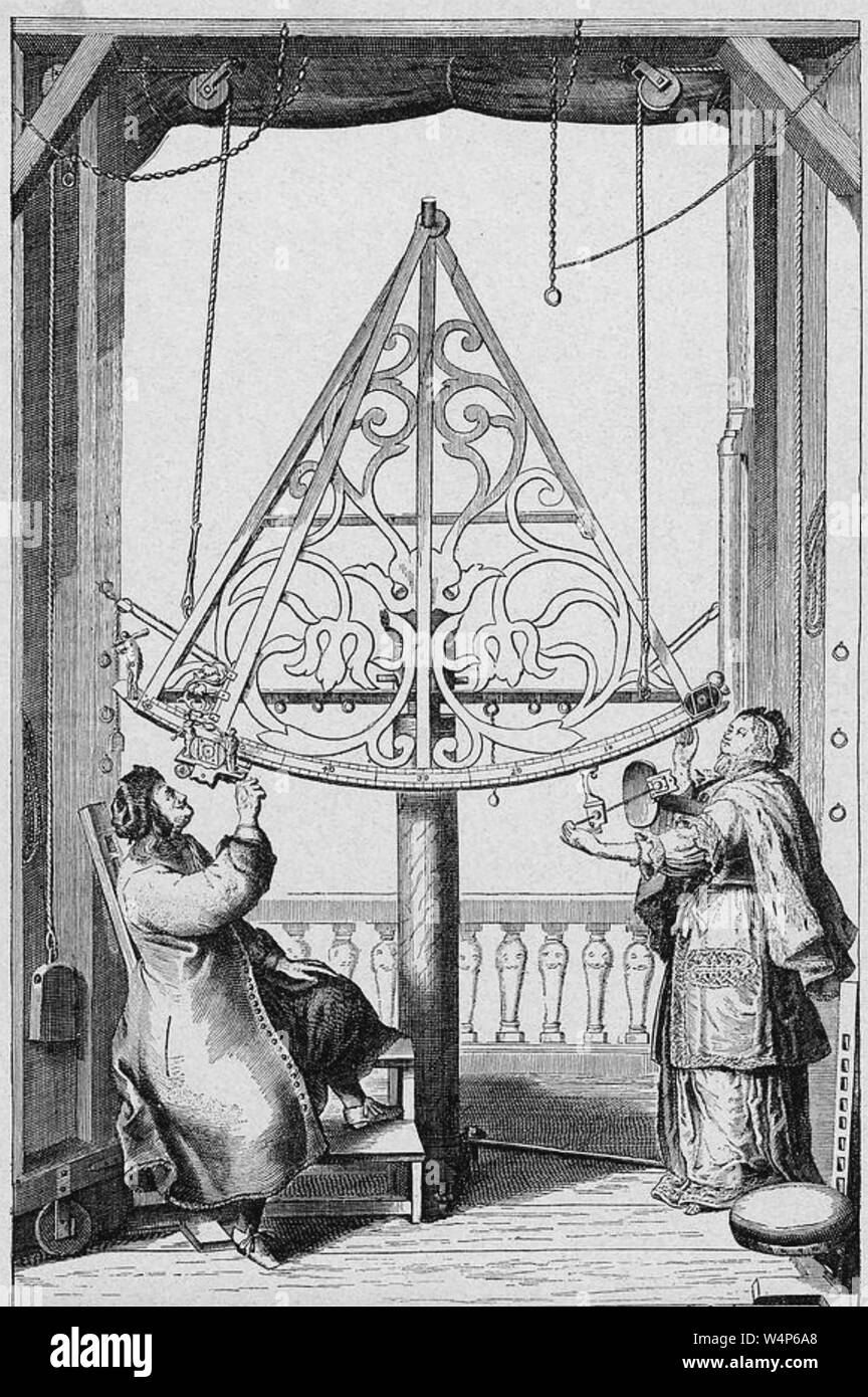 JOHANNES HEVELIUS (1611-1687) astronome polonais et politicien avec sa seconde épouse, Elizabeth Banque D'Images