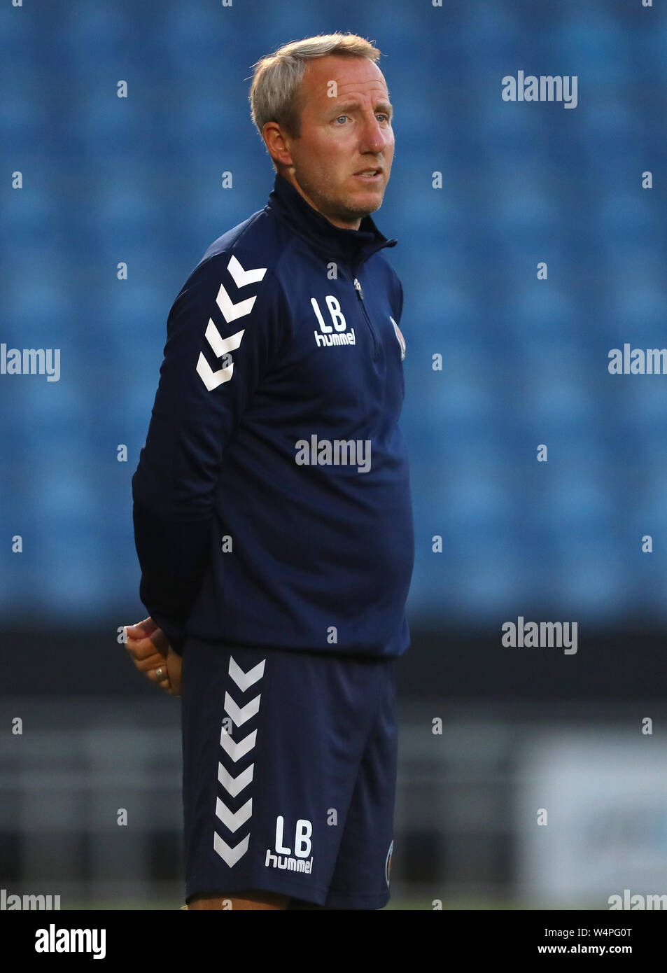 Colchester, UK. 23 juillet, 2019. . 23 juillet, 2019. Manager de Charlton Athletic, Lee Bowyer - Colchester United v Charlton Athletic, amical d'avant saison, JobServe stade communautaire, Colchester - 23 juillet 2019 : Journée de crédit limité/Alamy Images Live News Crédit : journée limitée/Alamy Images Live News Banque D'Images