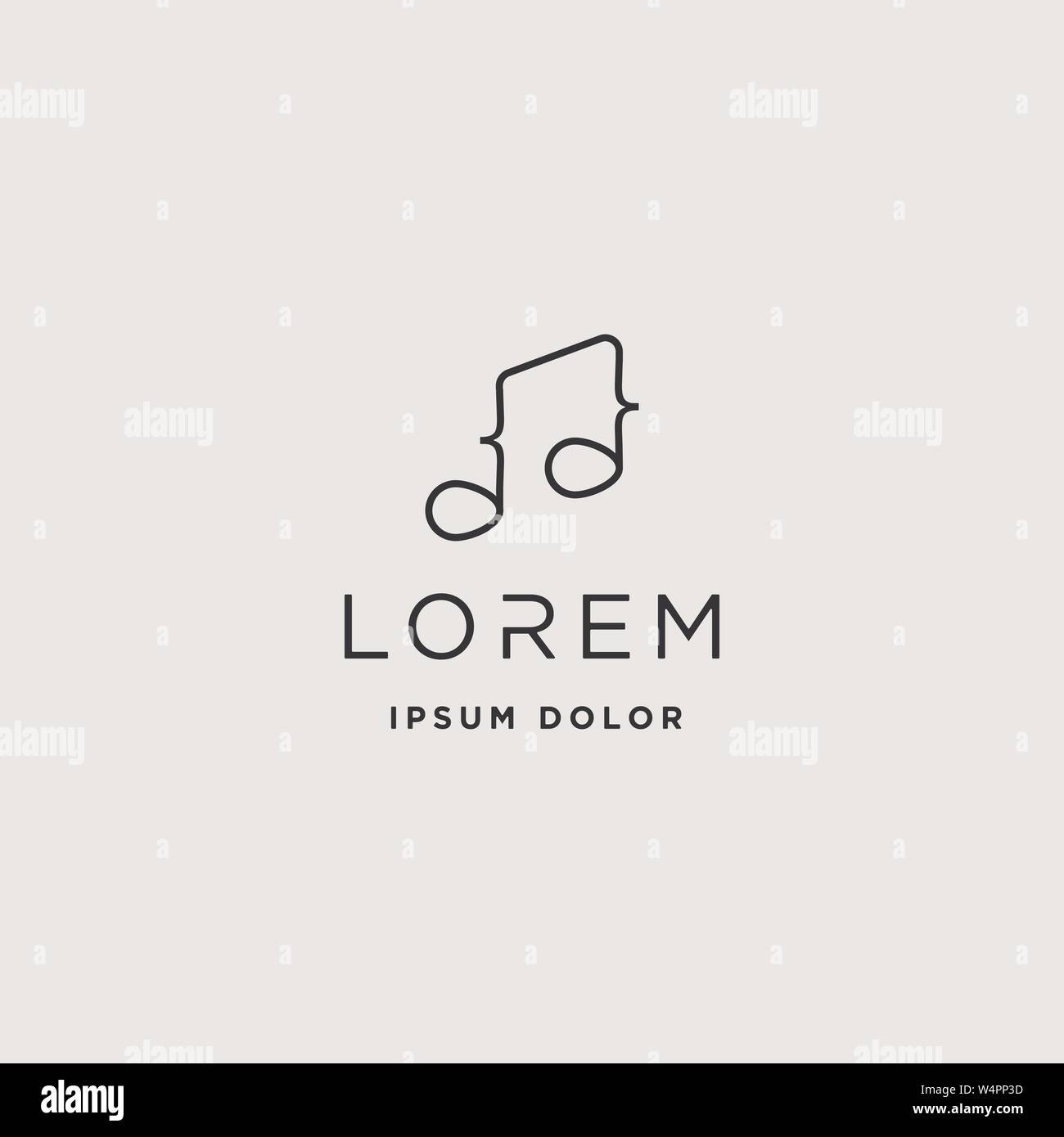 Code musique logo design simple vecteur symbole de code en ligne Illustration de Vecteur