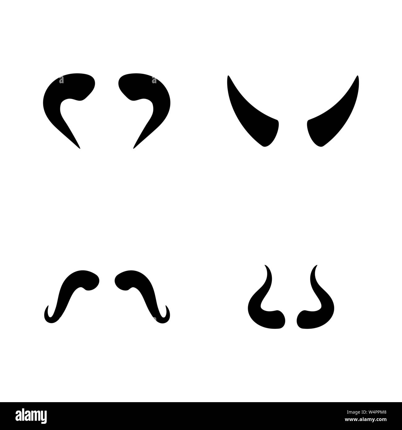 Corne du diable l'icône vecteur illustration design Template Illustration de Vecteur