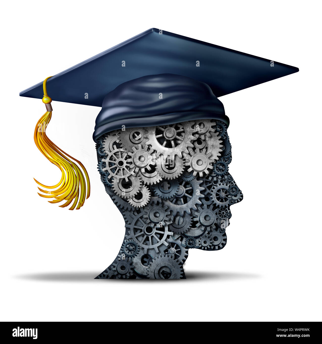 Formation d'entreprise concept de l'éducation et de compétences professionnelles ou de compétences de carrière étudiant en génie et l'idée qu'une icône 3D illustration. Banque D'Images