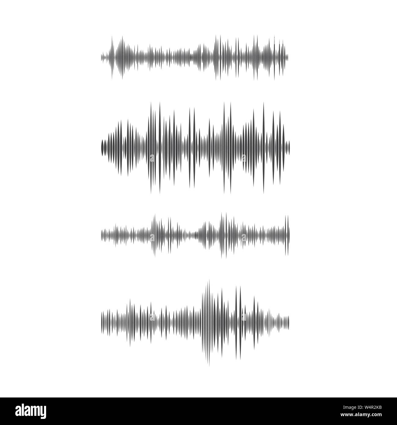 Les ondes sonores vector illustration design template Illustration de Vecteur