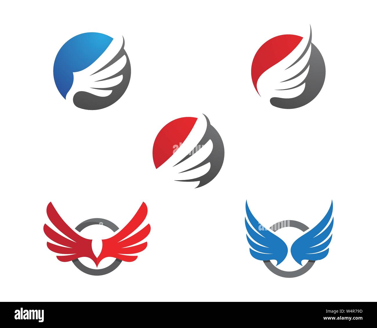 Aile Falcon Modèle Logo vector illustration design Illustration de Vecteur