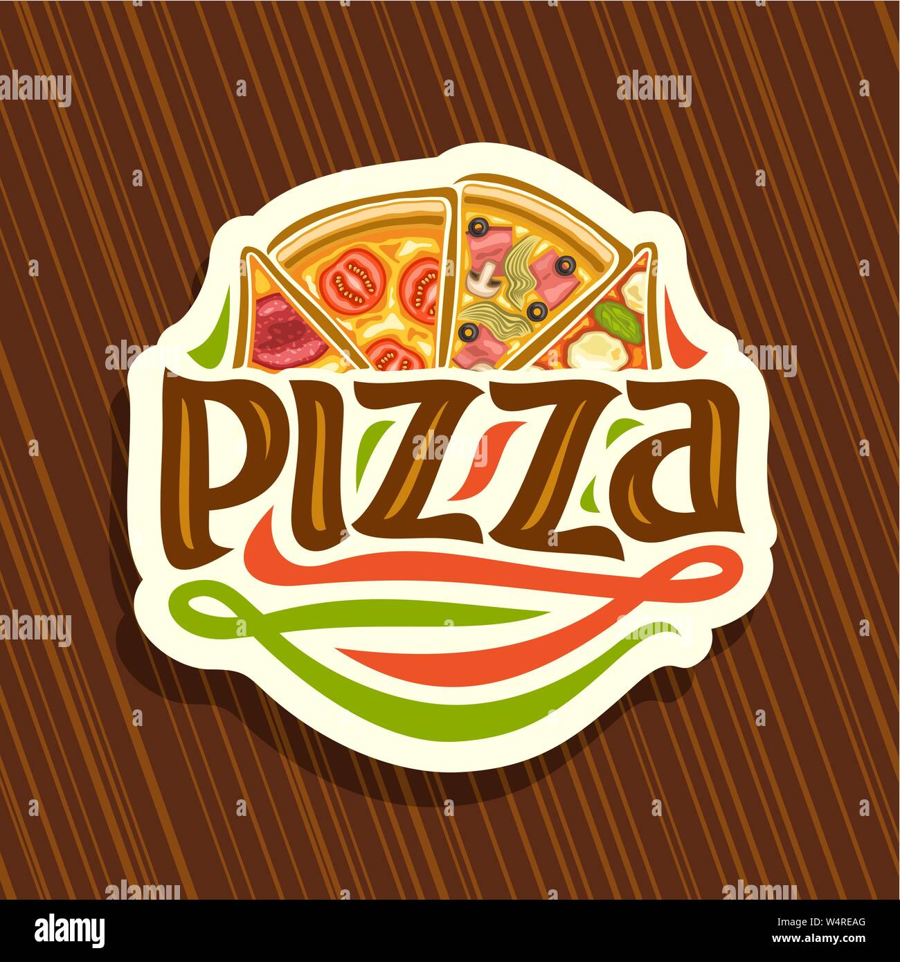 Logo Vector pour Pizza italienne Illustration de Vecteur