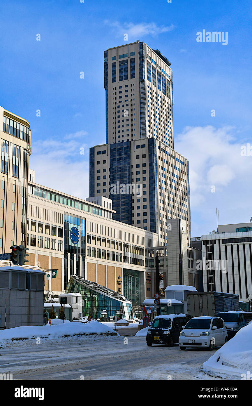 Vue de la Gare Centrale, Sapporo JR Tower, Sapporo, Hokkaido, Japan Banque D'Images