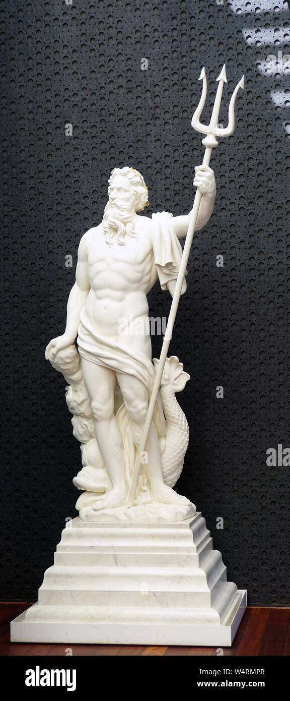 Neptūnus Neptune.le dieu de l'eau douce et la mer, dans la religion romaine.frère de Jupiter et Pluton.Neptune est l'équivalent du dieu grec Poséidon Banque D'Images