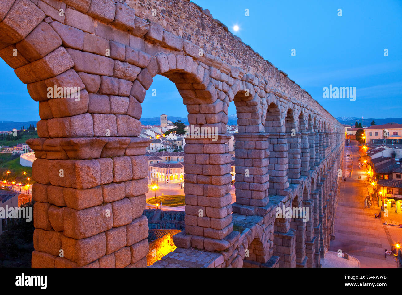 Acueducto Romano, Segovia, Castilla y Leon Banque D'Images