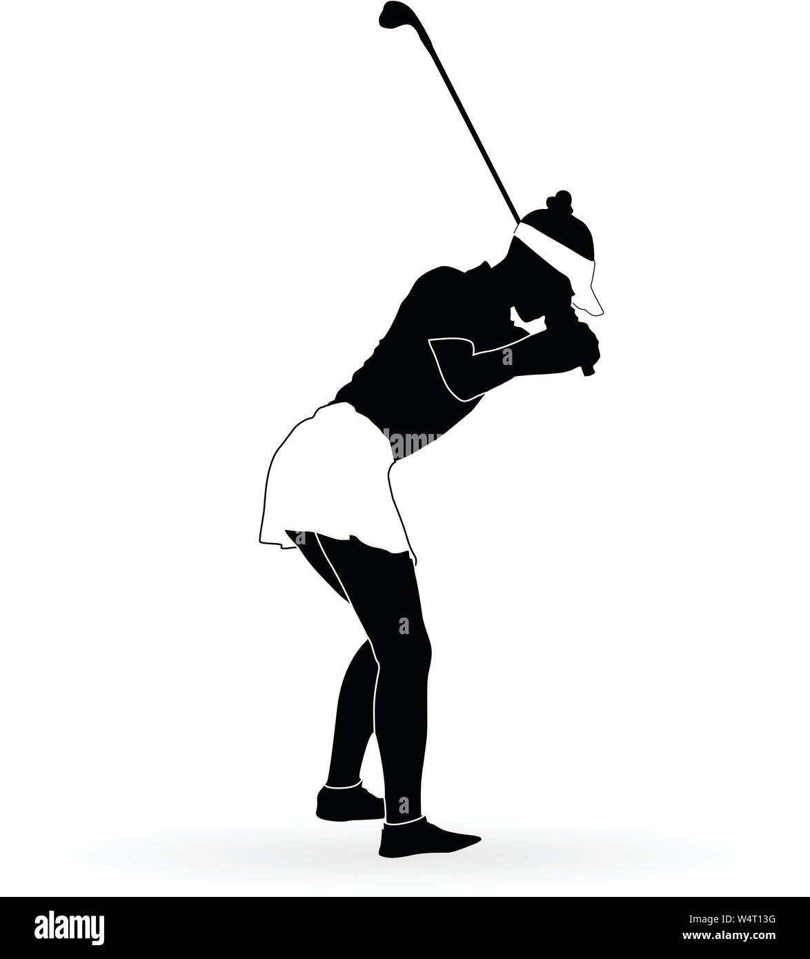 Joueur de golf femme Illustration de Vecteur
