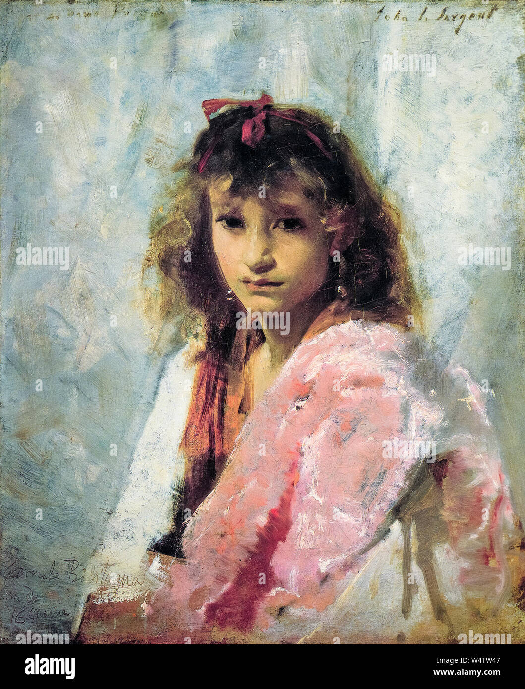 John Singer Sargent portrait, peinture, Carmela Bertagna, vers 1880 Banque D'Images