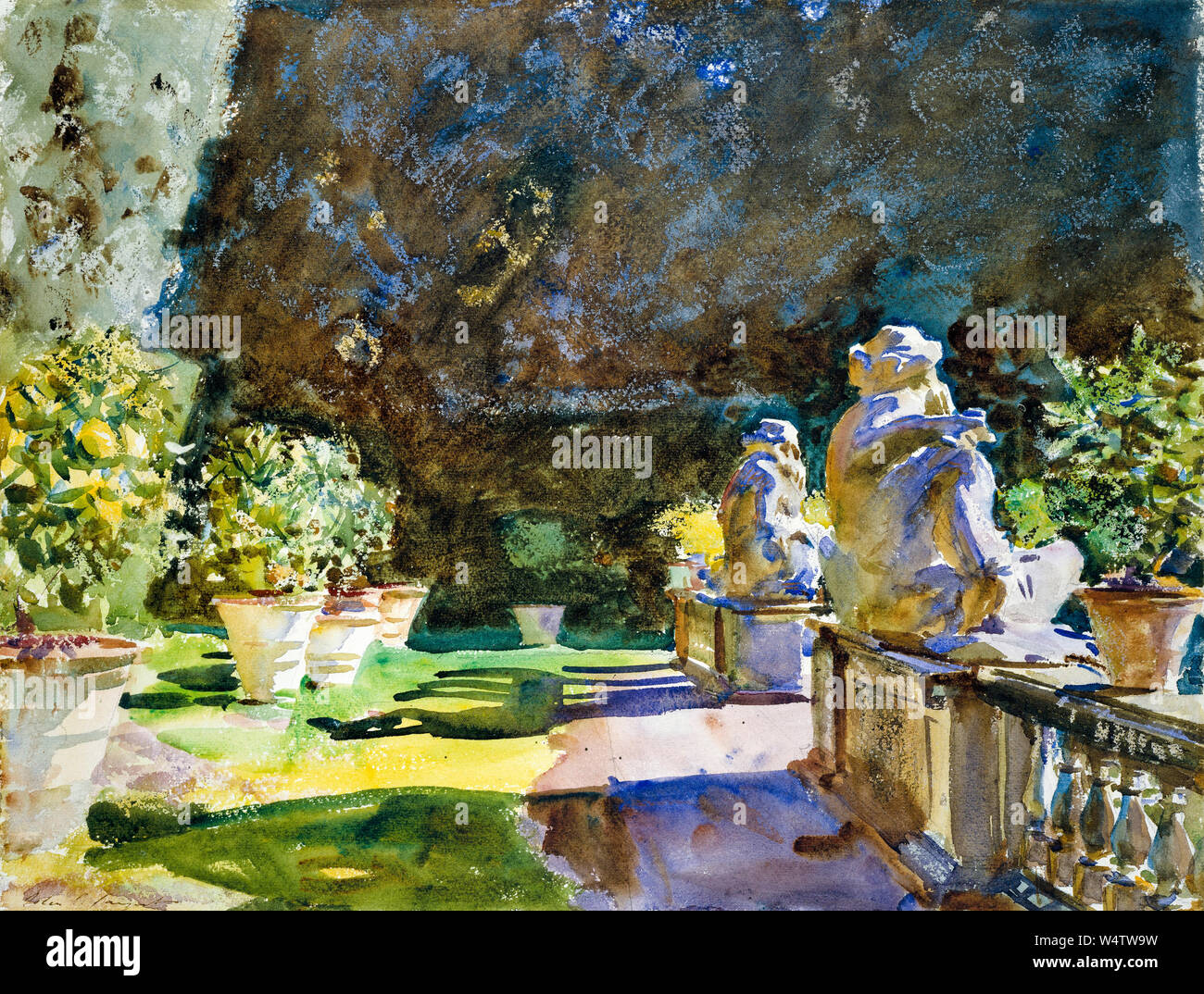 John Singer Sargent, peinture, Villa di Marlia, Lucca, 1910 Banque D'Images