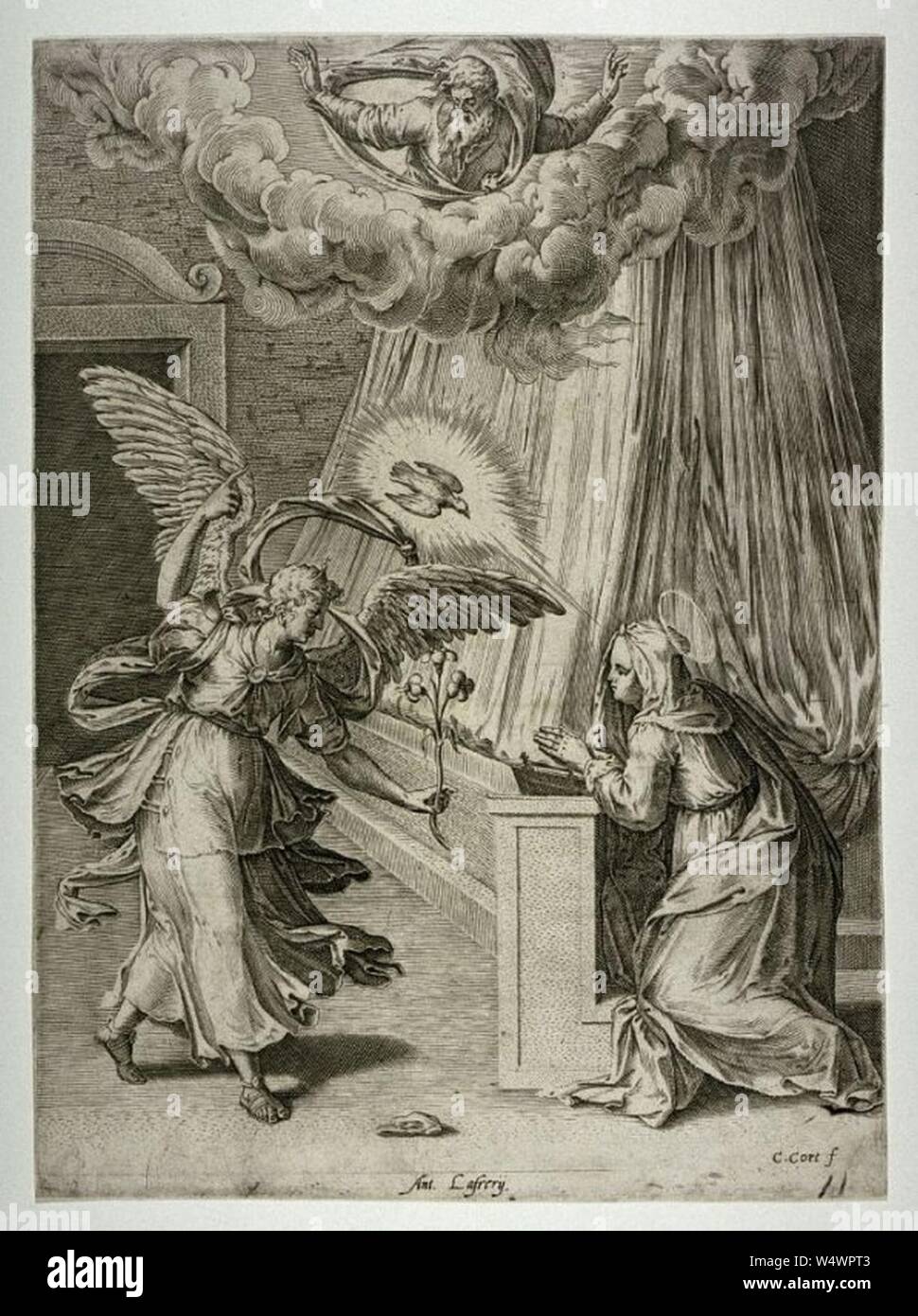 Cornelis Cort-Anunciacio. Banque D'Images