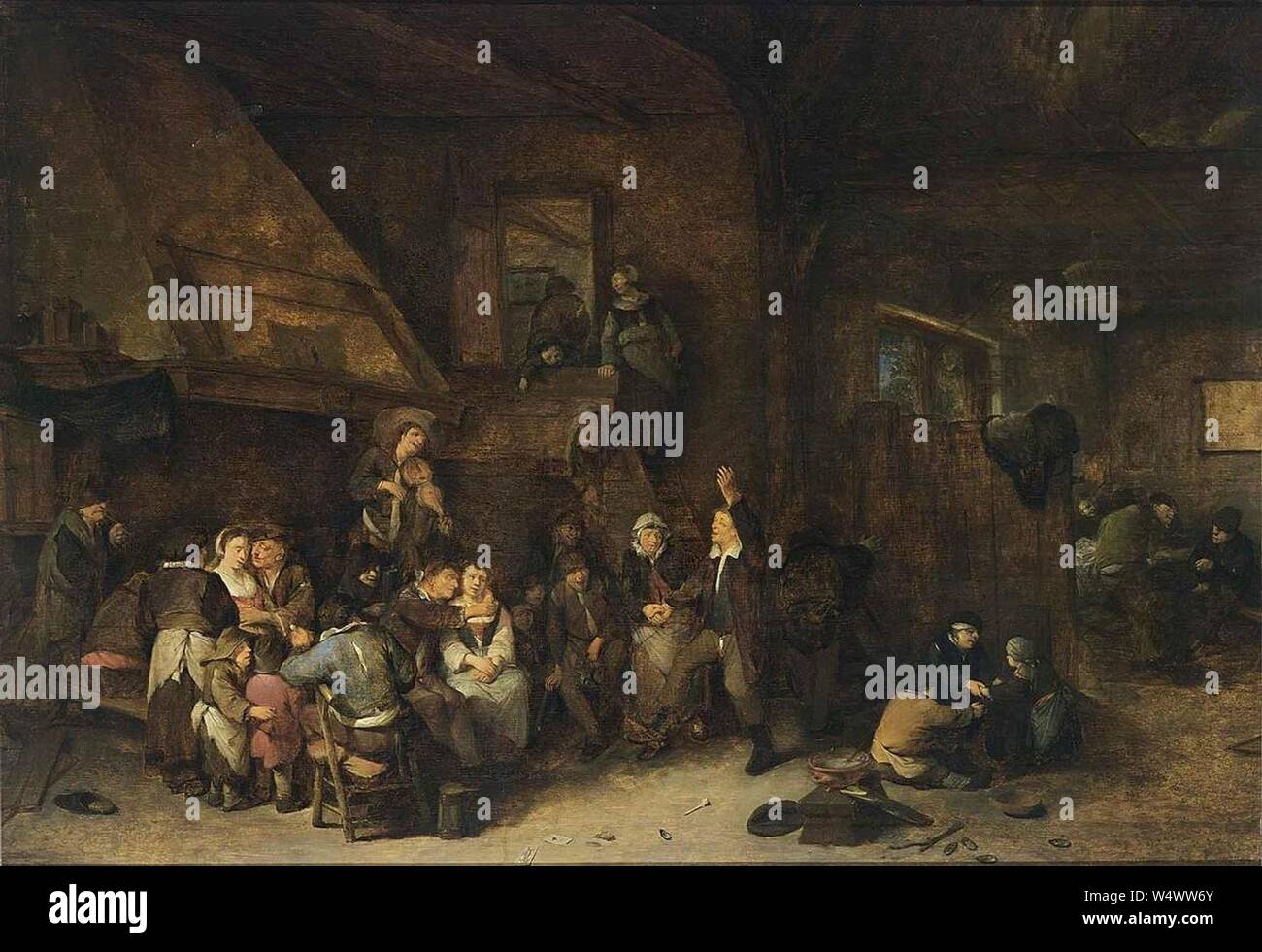 Cornelis Pietersz. Bega - taverne - intérieur Banque D'Images