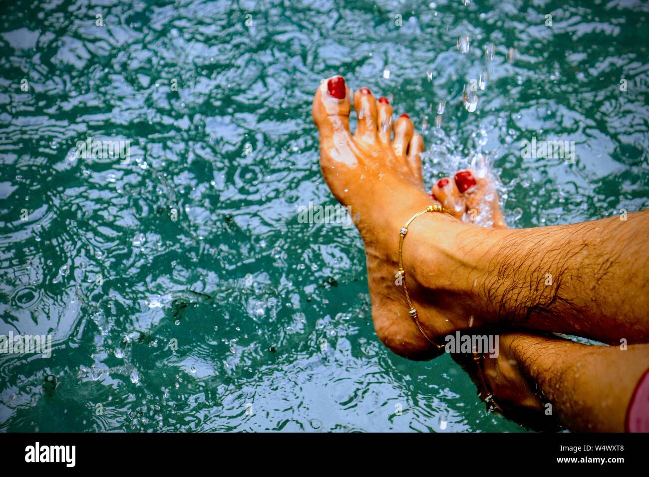 Dame seule Wallpapers Banque D'Images