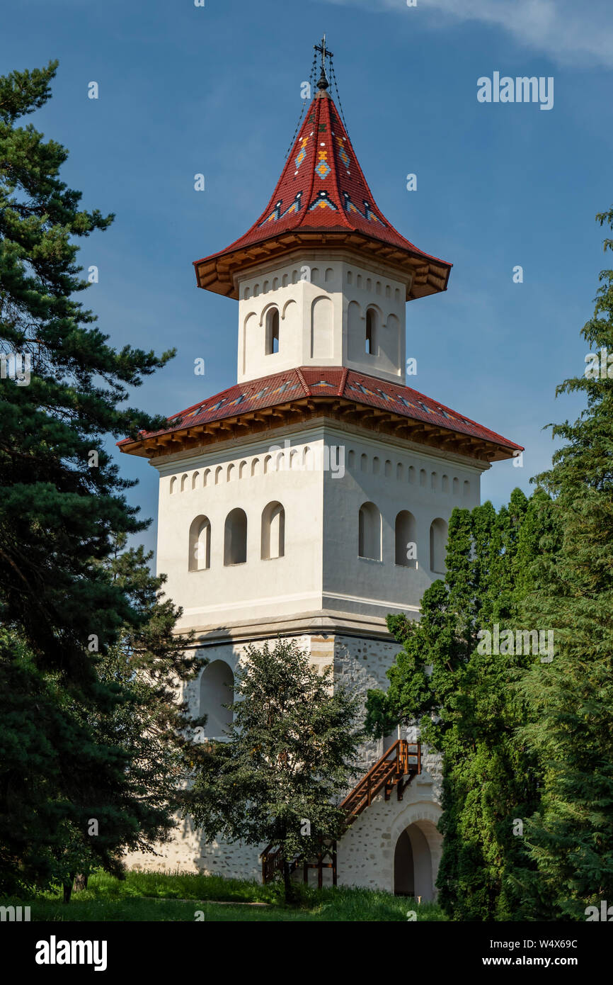 Clocher de Saint Jean le Nouveau Monastère, Suceava, Roumanie Banque D'Images