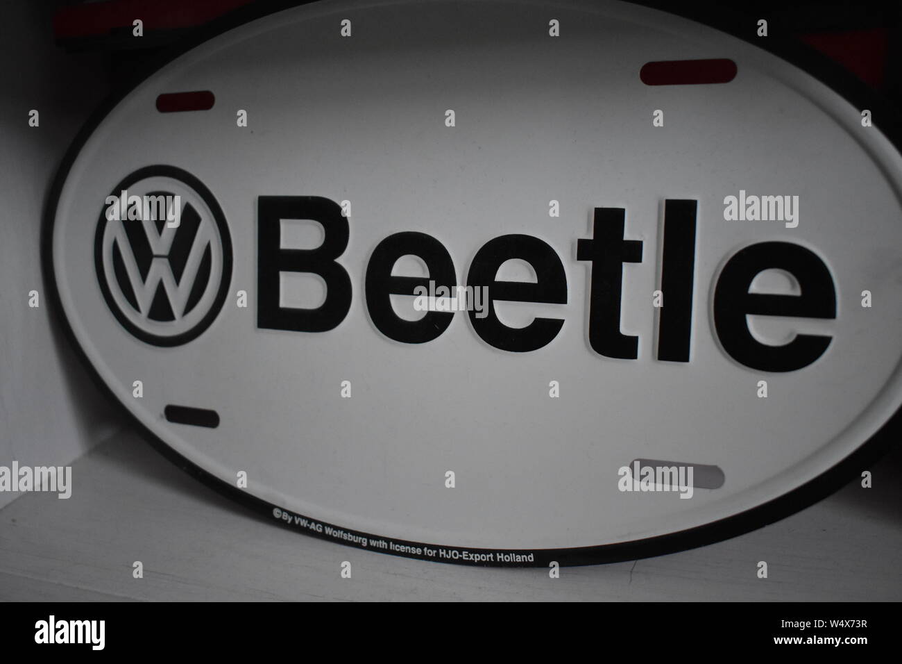 VW Coccinelle Sign Banque D'Images