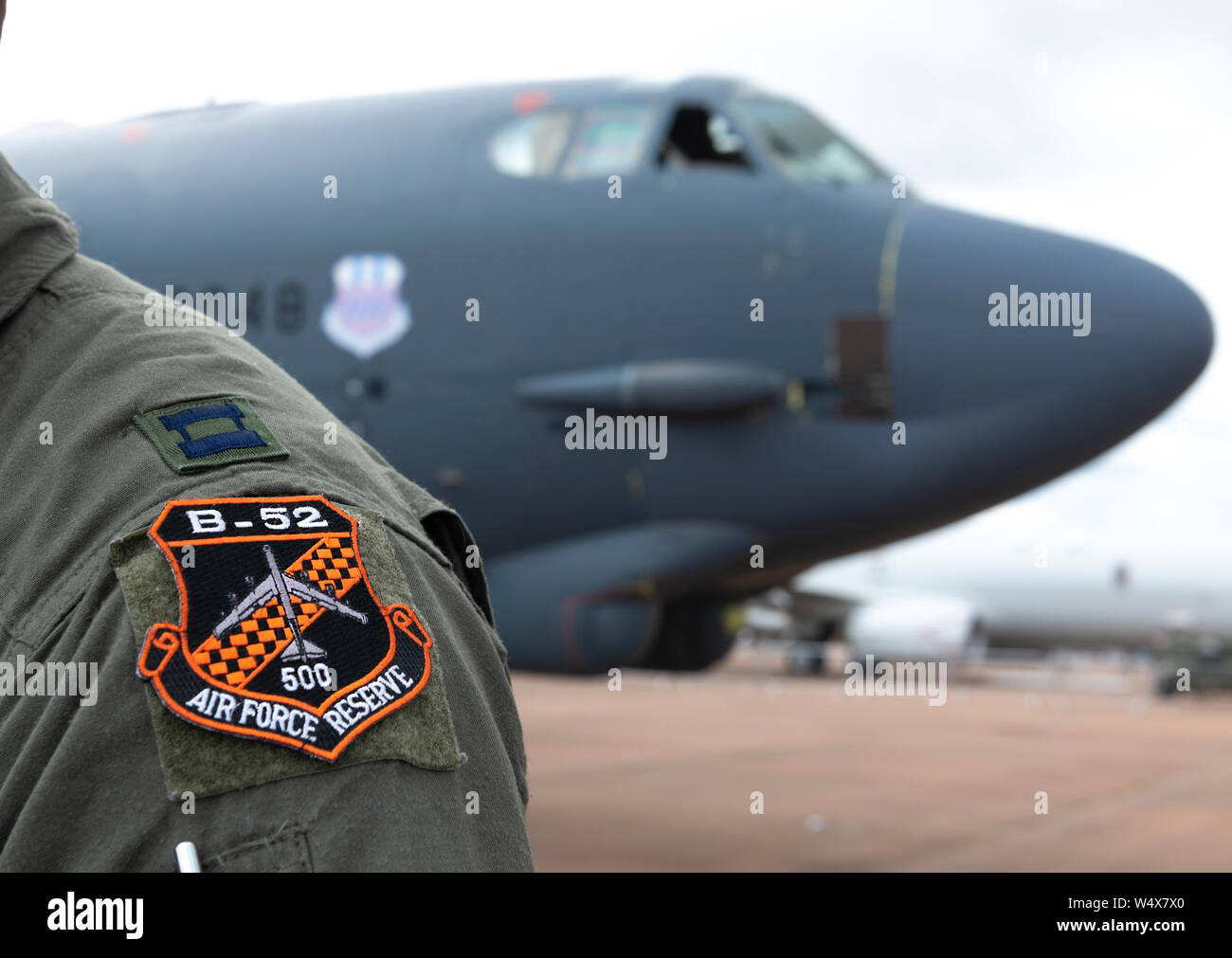 Boeing B-52 StratoFortress arrivent à RAIT 2019 , de sa base aérienne de Barksdale Louisiane, Etats-Unis, pour des expositions et pour prendre la résidence temporaire. Banque D'Images