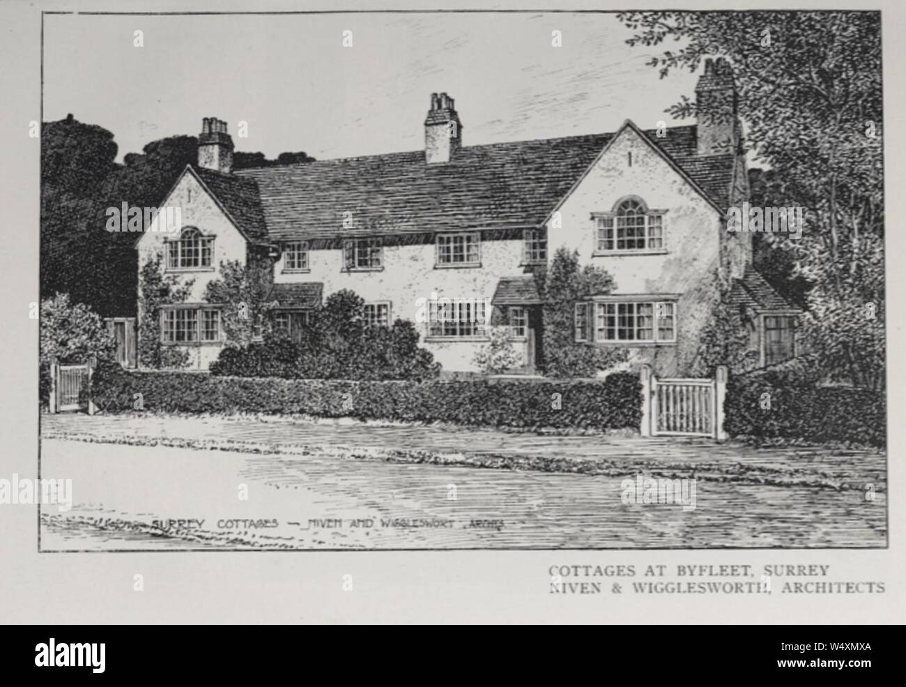 Cottages at Byfleet, Surrey (2). Banque D'Images