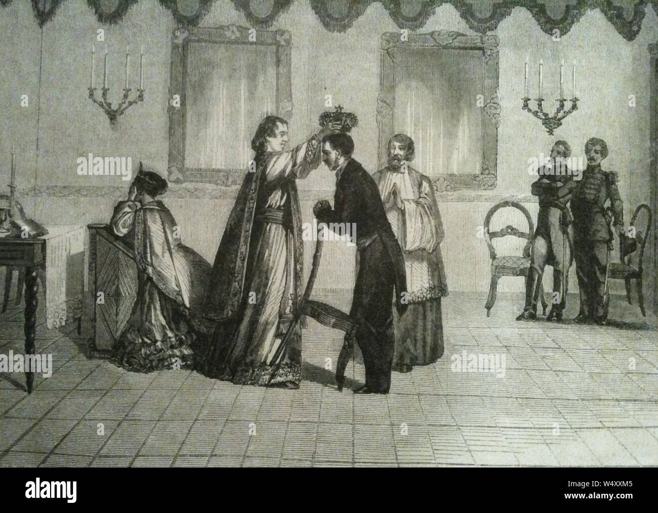 Couronnement de Radama II. Banque D'Images