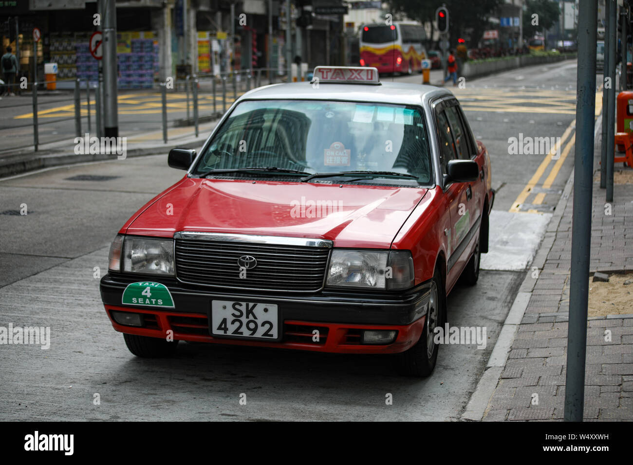 En taxi de Hong Kong région administrative spéciale de Hong Kong de la République populaire de Chine Banque D'Images