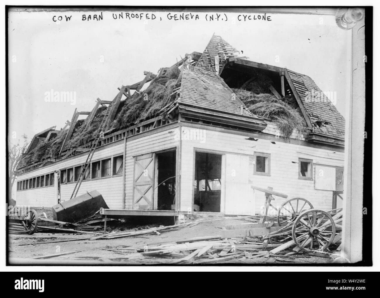 Étable ciel ouvert, Genève, New York), le Cyclone Banque D'Images