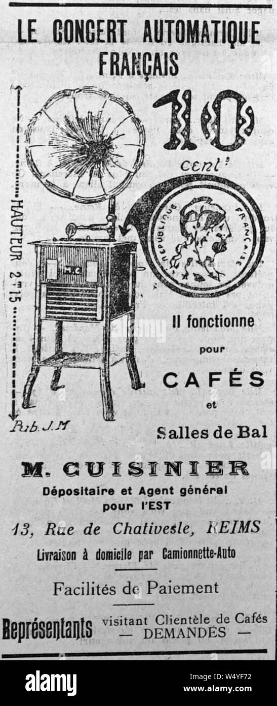 Cri de Reims 1921 septembre 75252 (cuisinier). Banque D'Images