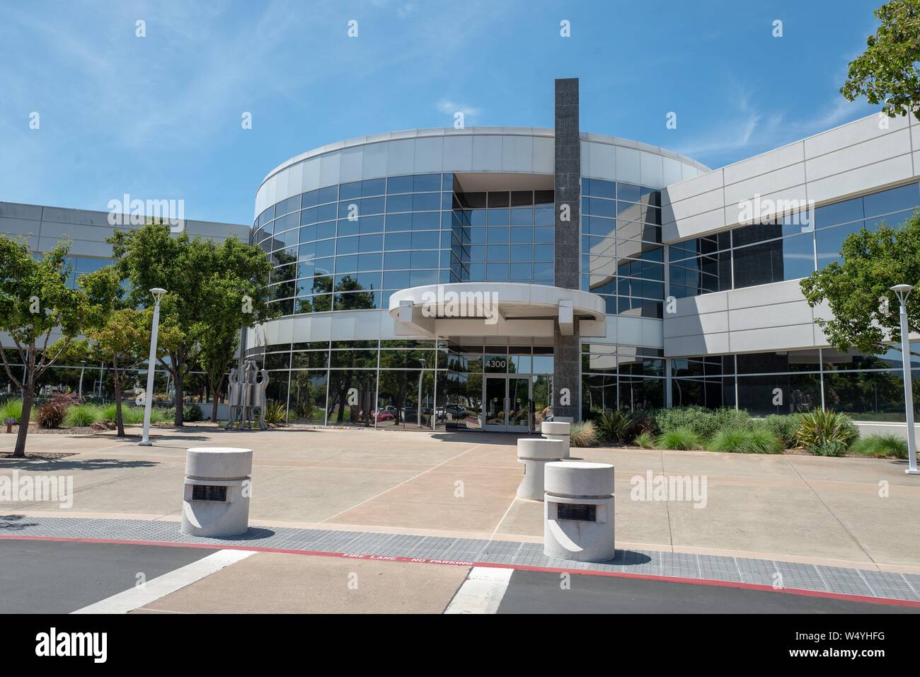 Entrée au bureau de la compagnie pharmaceutique Roche à Pleasanton, Californie, le 2 juillet 2019. () Banque D'Images