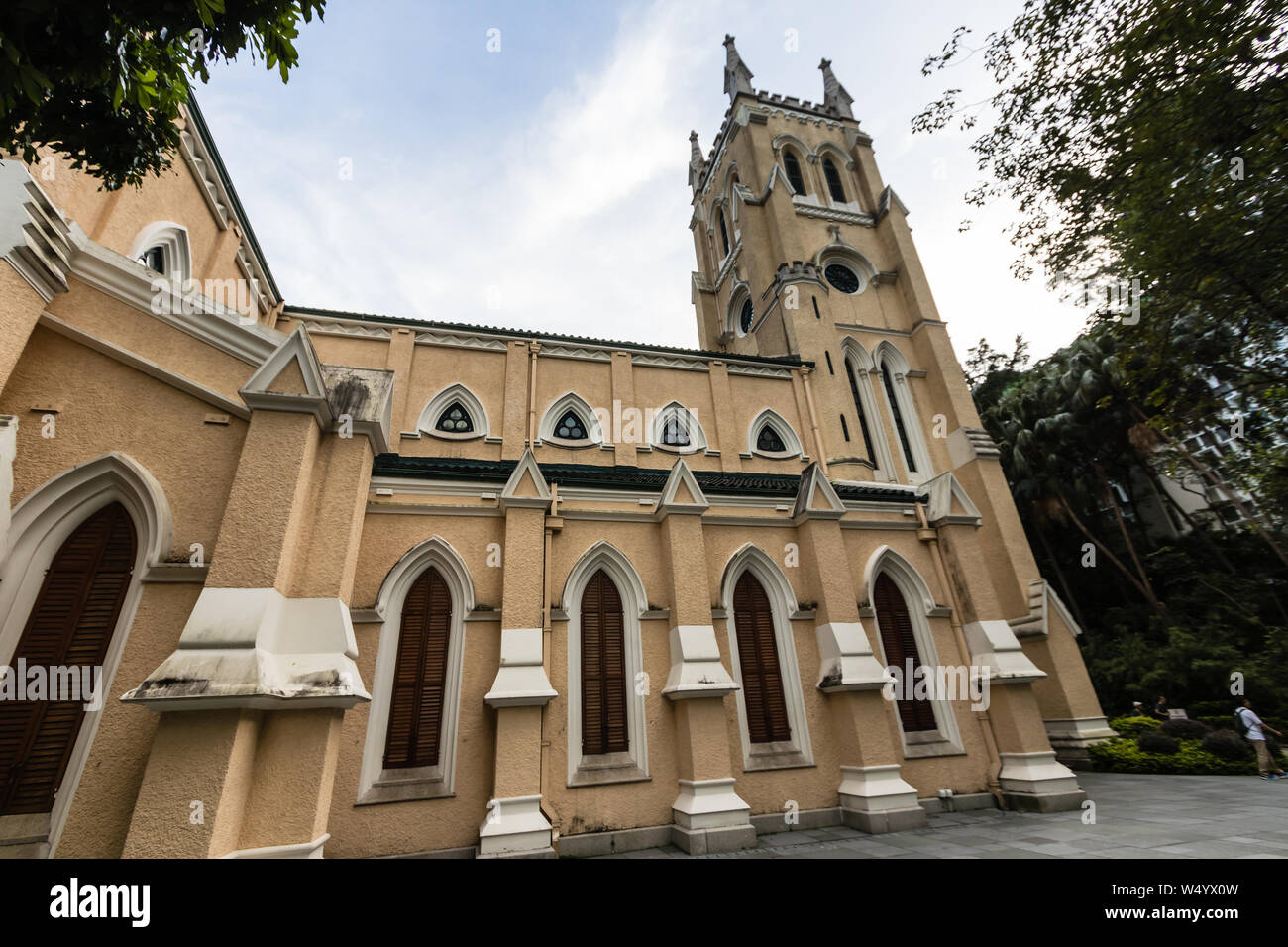 L'église cathédrale de Saint Jean l'Évangéliste est la cathédrale du diocèse de Hong Kong Island Banque D'Images