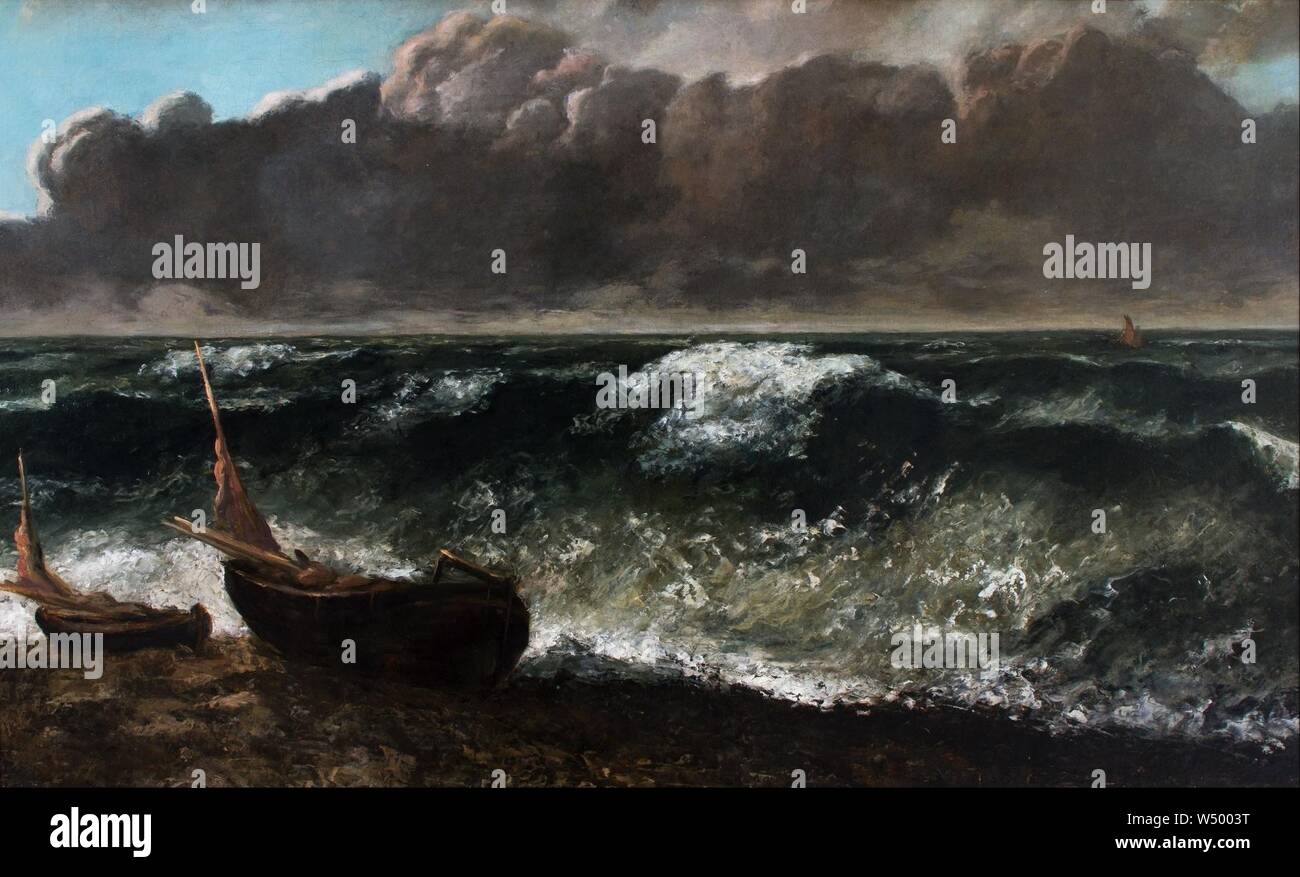 Gustave Courbet - la vague - Banque D'Images