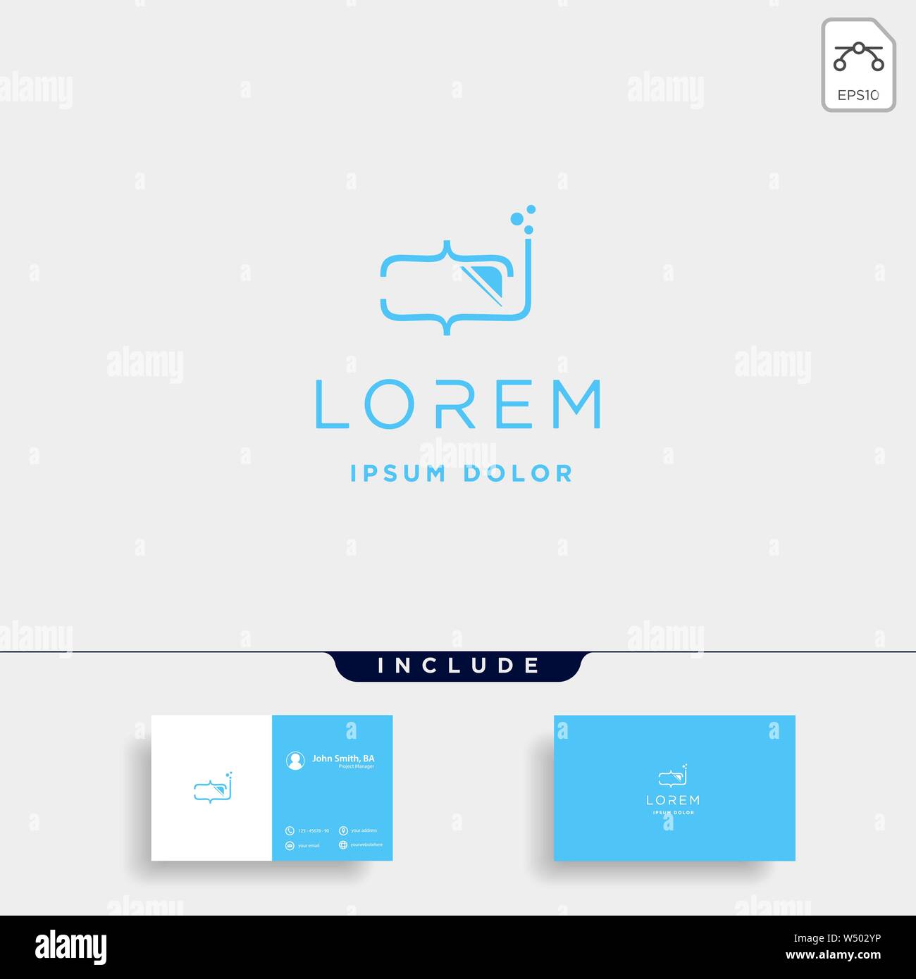 Logo du code de plongée profonde de la conception de la technologie de codage simple ligne vector Illustration de Vecteur