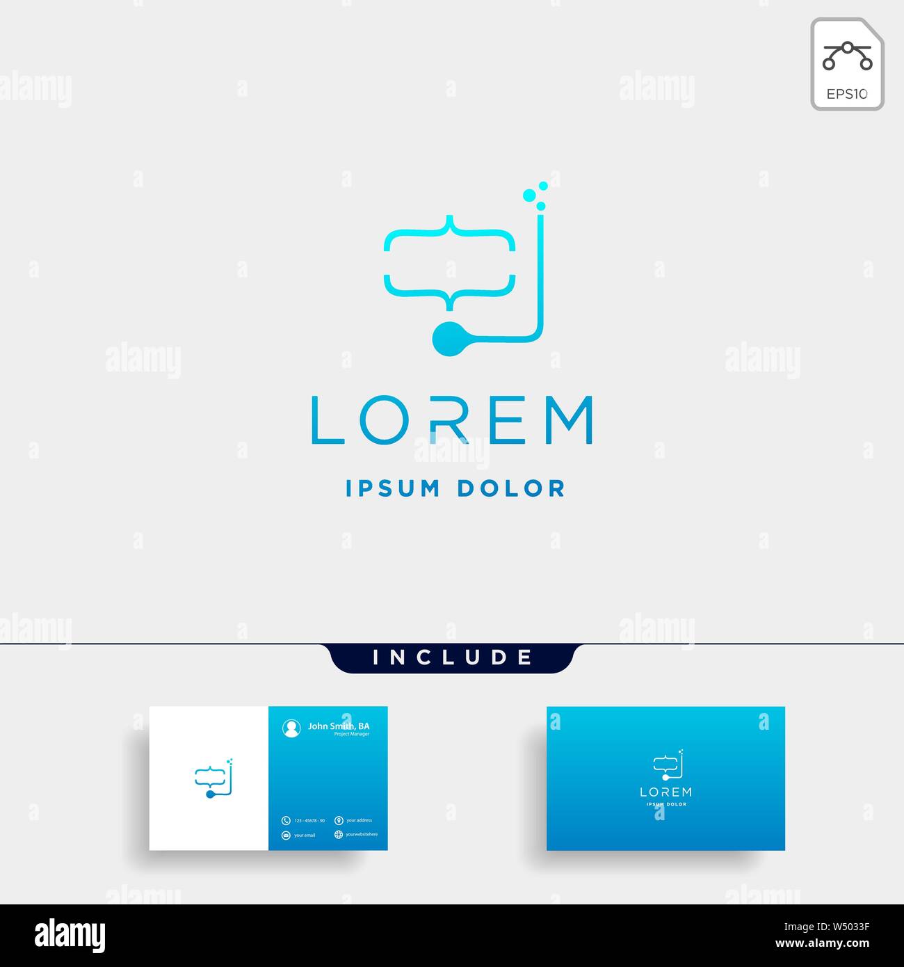 Logo du code de plongée profonde de la conception de la technologie de codage simple ligne vector Illustration de Vecteur