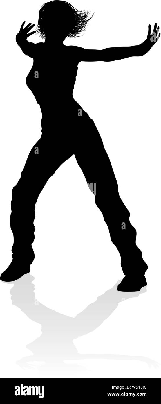 Street Dance Dancer Silhouette Illustration de Vecteur