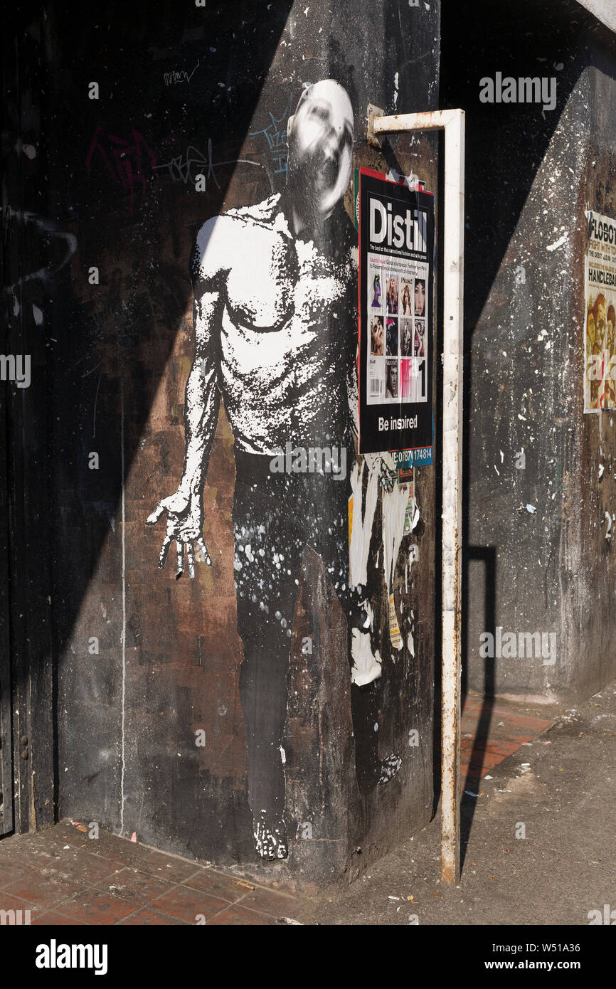 L'Art de la rue, Hoxton Street, London, N1 Banque D'Images