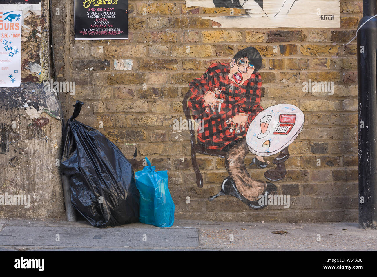 L'Art de la rue, Rivington Street, London, EC2, Grande-Bretagne Banque D'Images