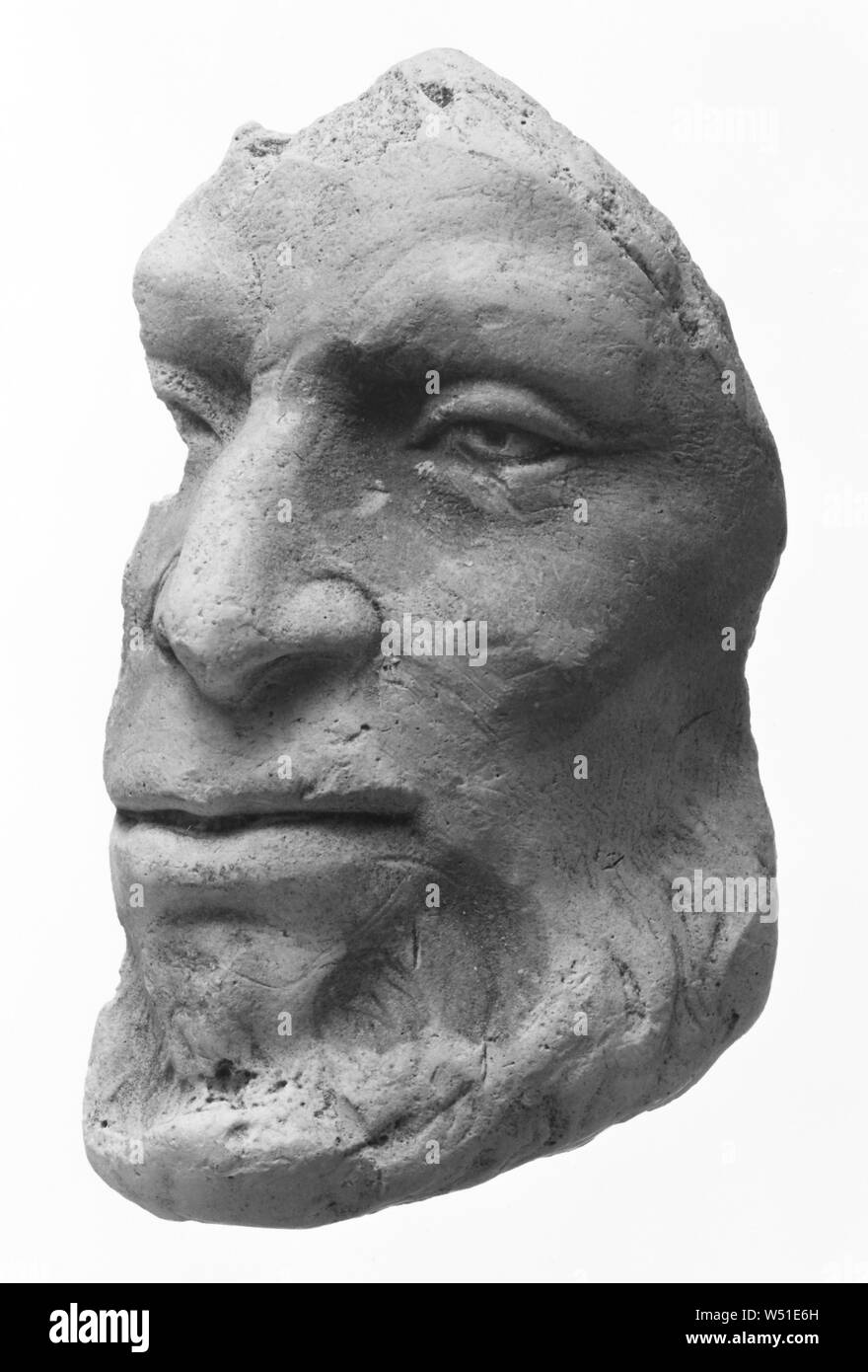 Portrait fragmentaire d'un homme, Inconnu, Empire romain, 1er siècle après J.-C., le stuc, 9,4 cm (3 11/16 po Banque D'Images