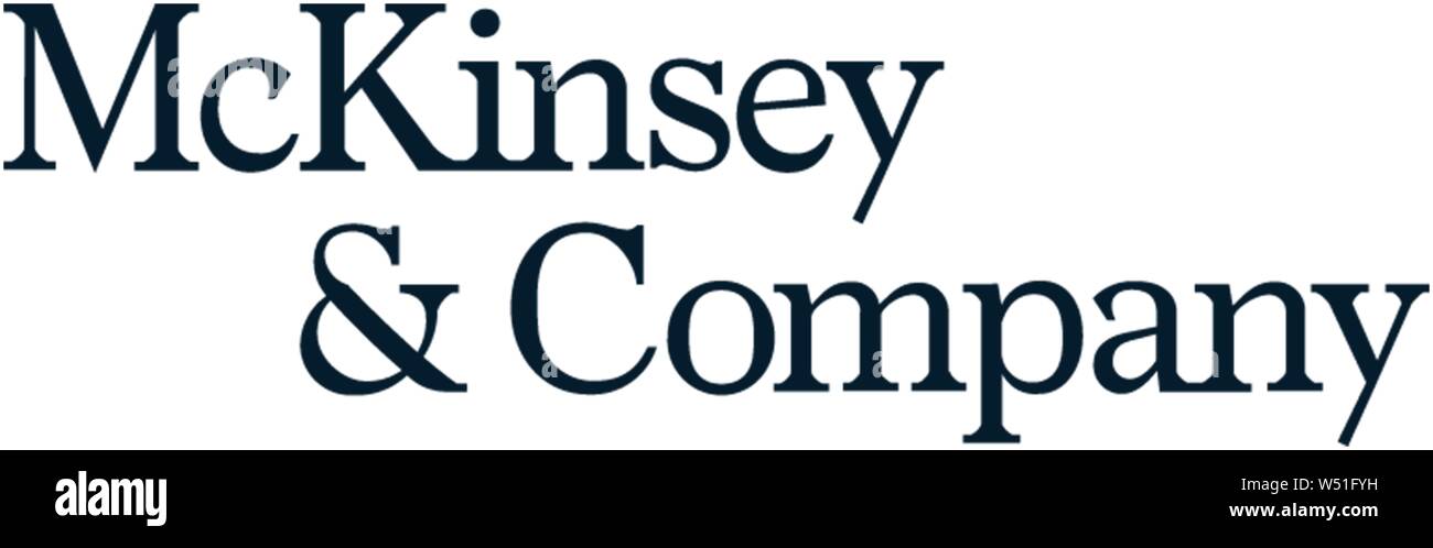 Logo, McKinsey & Company, fournisseur de services aux entreprises, consulting, facultatif, fond blanc, Allemagne Banque D'Images