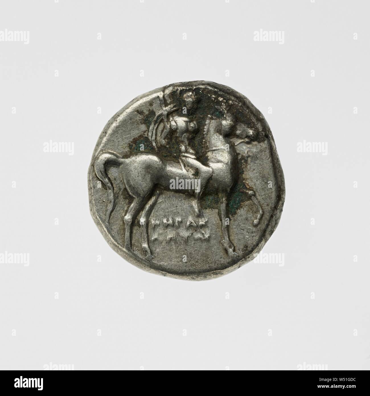 Stater, Inconnu, Tarente (Taras), Italie du Sud, 270-250 av. J.-C., l'argent, 0,0063 kg (0,0139 lb Banque D'Images