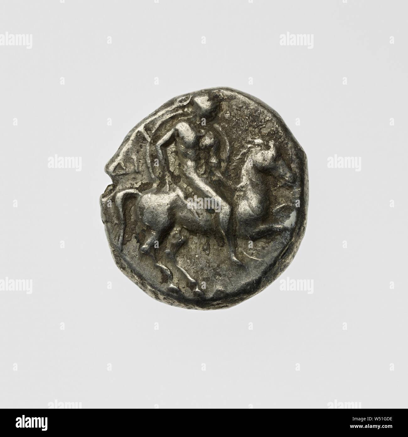 Stater, Inconnu, Tarente (Taras), Italie du Sud, 270-250 av. J.-C., l'argent, 0,0063 kg (0,0139 lb Banque D'Images