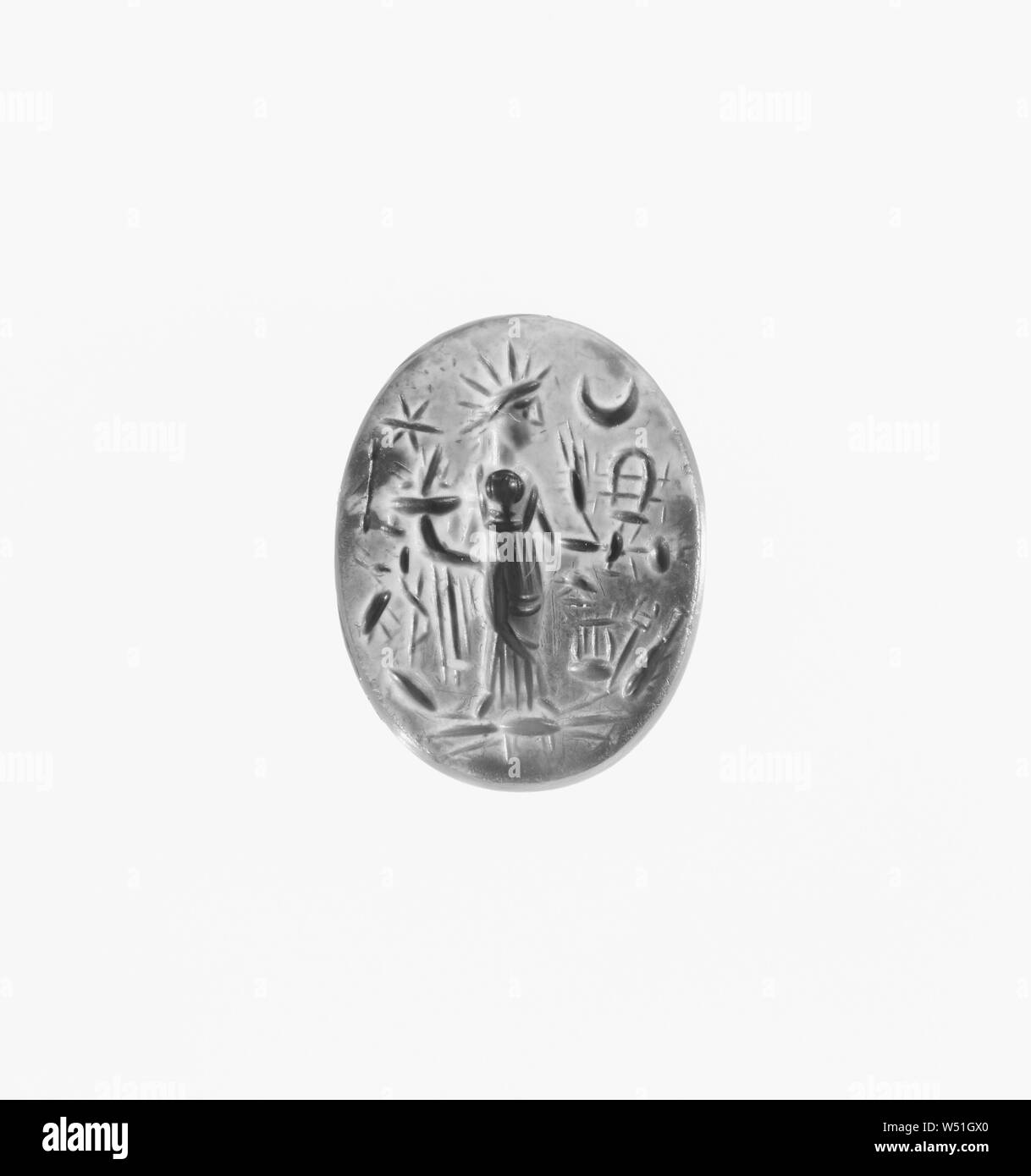 Bijou gravé, inconnu, 2e siècle après J.-C., l'ADRD, 1,4 × 1,1 × 0,3 cm (9/16 × 7/16 × 1/8 in Banque D'Images