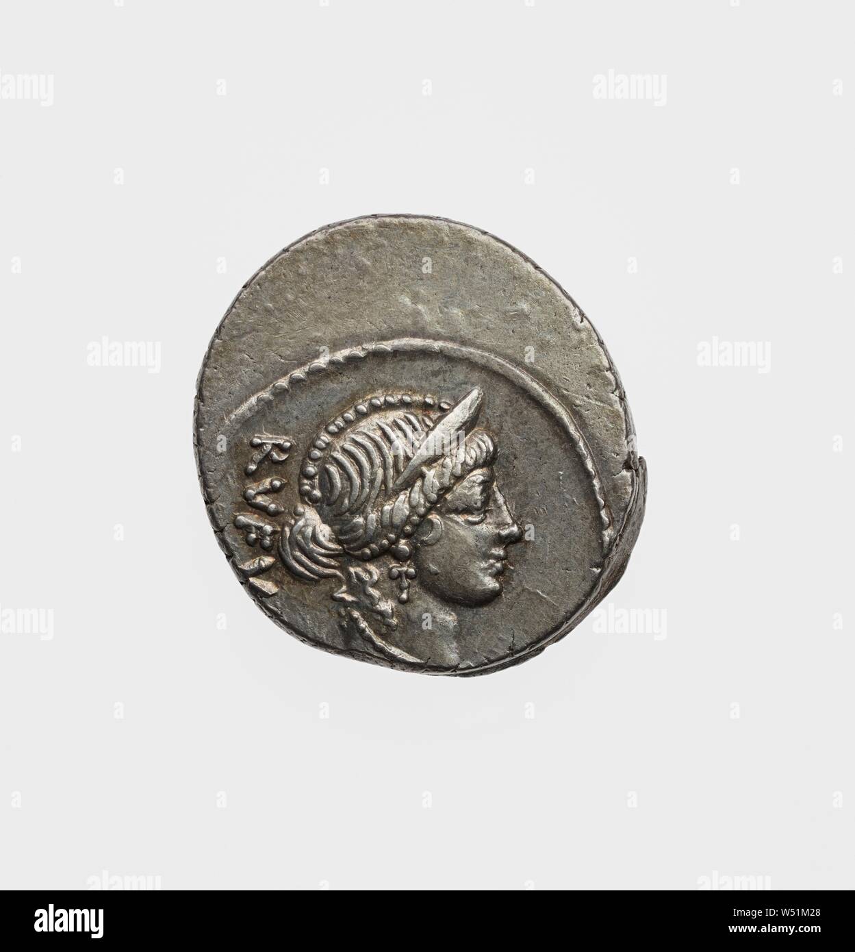 Denarius, Inconnu, Rome, Latium, Italie, 46 av. J.-C., l'argent, 0,0036 kg (0,0079 lb Banque D'Images